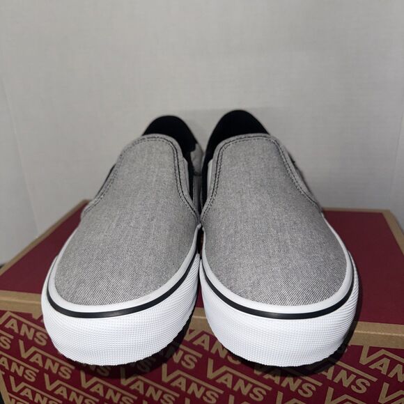 Vans Asher Deluxe Textile Grey Slip On Men\'s Size 8.5 Shoes main image 5